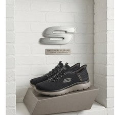 Zapatillas Skechers Manos Libres Sin Cordones Ultra Flex 3.0 Paso Suave Negro Carbón