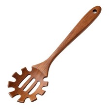Horquilla de espagueti clásica de teca para uso diario en cocina - 32,3 cm de altura