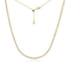 Collar gargantilla tenis moissanita 2 mm D VVS1 cadena de plata de ley 925 para mujer