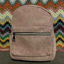Mochila rosa brillo bolso para mujer sin marca
