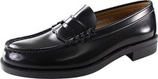 [Haruta] Mocasines Tradicionales 3E Cuero Sintético Hombre 6550 Negro US8 (26 cm) 3e