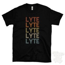 CAMISETA LYTE ESTILO RETRO REPETIDO Hombre y Mujer Novedad Genial Nombre Regalo