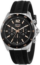 SECTOR 650 CHRONOGRAFO R3271631002 Orologio Uomo Gomma Nero Sub 100 Metri
