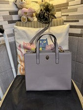 Bolso de Mano para Mujer Kurt Geiger London Cuero Gris Estilo Cartera con Bolsa para el Polvo Nuevo