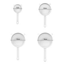 Juego de 4 Tamices de Harina para Cocina 7 CM 12 CM 15 CM 18 CM Tamiz Manual
