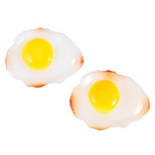 Modelo de comida falsa de simulación de decoración escalfada artificial 2 piezas