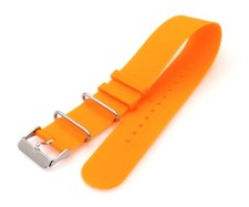 Nato Silikon Uhrenarmband Modell Naflex orange 18 mm Nato Strap