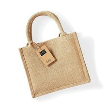 Bolsa de regalo pequeña de yute natural de Westford Mill 25,5 x 13,5 x 23 cm (sin asa)