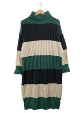 Vestido de punto mujer Axara cuello alto rayas multicolor talla 40 L