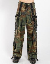Pantalones de punk rock MM para hombre camuflados góticos Jungleland moda