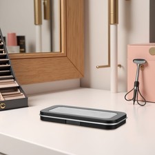 Caja de belleza portátil vacía placa de sombra de ojos lápiz labial paleta de depósito