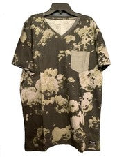 Camiseta Seven Souls Para Hombre Nueva York Cuello en V Moda Salvaje Negra Mediana
