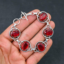 Pulsera de joyería de plata esterlina 925 hecha a mano con piedras preciosas ...
