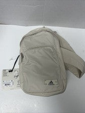 NUEVO Bolso Bandolera Adidas Essentials 2 Bandolera Alúmina Beige Gris con Correa Bolso Nuevo con Etiquetas