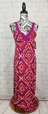 Design History Mujer Talla Mediana Estampado Geométrico Sin Mangas Maxi Vestido b07a