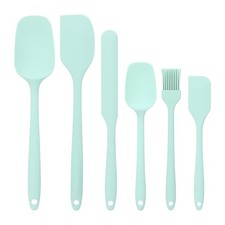 Juego de espátulas de silicona de silicona de grado alimenticio juego de 6 cabezas de espátula crema raspador