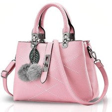 Nicole & Doris Damas Cuero PU Moda Mujer’s Bolso de Hombro - Rosa