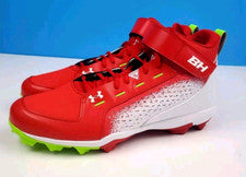 Botines de béisbol Under Armour Harper 6 Mid RM para hombre rojos y blancos verdes talla 13 nuevos