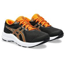 Niños Unisex ASICS Contend 8 Entrenadores Zapatos Negros Genuinos Nuevos Talla 2