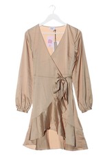 Vestido envolvente mujer NA-KD talla 40 poliéster elegante informal minimalista camel