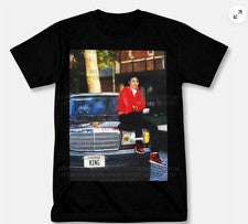 Camiseta Michael Jackson Roja Jordan Gráfica Estilo Vintage Fan Tee