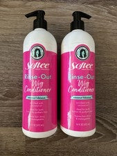 Peluca acondicionador suave enjuague hibisco coco humano + cabello sintético paquete de 2