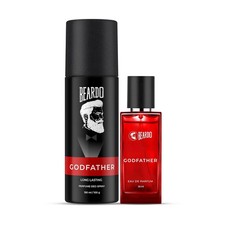 Perfume Beardo Padrino 50 ml + Desodorante en Spray Corporal 120 ml Leñoso Picante para Hombre