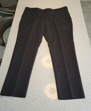 Pantalones informales largos negros de poliéster Flying Cross para hombre talla 54 X 37 - estilo 3910