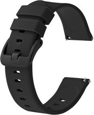 Correa de reloj de silicona 20 mm correa de repuesto universal correa reloj deportivo negro