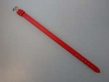 Correa de reloj de mujer de cuero rojo 10 mm sin usar (63105)