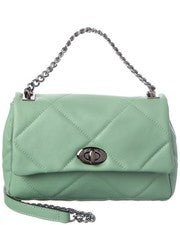 Bolso de hombro italiano de cuero para mujer