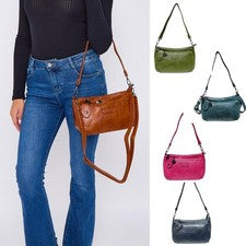 Bolso Bandolera Pequeño Boutique Estilo Vintage Mujer Liso Cuero Sintético