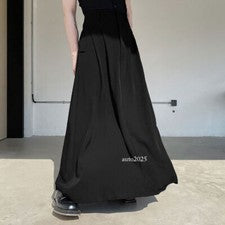 Moda Para hombres Cintura Alta Falda Larga Vestido Plisado Informal Pantalones Sueltos Pantalones