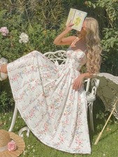 Vestido de tirantes Skyraze para mujer líneas A con estampado floral