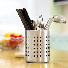 Soporte para cubiertos soporte para cuchillo tenedor cuchara acero inoxidable redondo utensilios de cocina