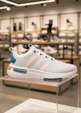 Adidas Racer TR23 ID3055 Blanco Brillante Real Tenis para Correr (Tallas: 10-12)