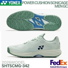 YONEX Tenis Zapatos POWER CUSHION SONICAGE HOMBRES GC Verde Pálido SHTSCMG 342 OMNI