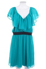 NAF NAF Kleid Chiffon tiefer Rückenausschnitt XL petrol NEU