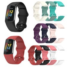 Correa de reloj pulsera deportiva de silicona para Fitbit Charge 5 6 correa de repuesto