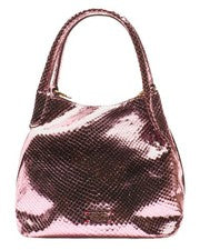 Bolso de Mano Frances Valentine Teeny Sweet Pea Metálico Cuero Repujado Serpiente Para Mujer