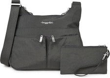 Bandolera Baggallini Cross Over para mujer 11x8,5 mediana bolsa de viaje ligera agua