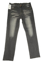 Pantalones de mezclilla para hombre Junbaoss ajustados de pierna recta 36”x30,25” gris desteñido nuevos con etiquetas