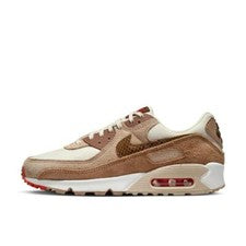 NIKE Mujer Air Max 90 AMD DX9502-100 Marfil Summit Blanco Avena Piccante Rojo