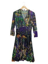 Vestido envolvente mujer NISSA talla 38 M multicolor abstracto casual