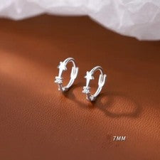 Pendientes mujer estrella criolla pequeña plata de ley 925