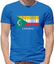 Bandera estilo código de barras Comoras - Camiseta para hombre - Banderas Moroni Capital Love