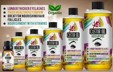 Aceite de ricino orgánico 100 % puro para pestañas ❤️ Cuidado corporal crecimiento del cabello cejas 🔥✅
