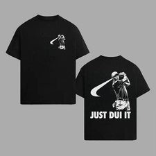 Camiseta Divertida Tiger Woods Mugshot Estilo Just Dui, Camisa de Golf, Camiseta Gráfica Novedad