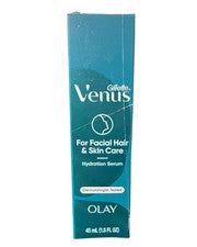 NUEVO Suero hidratante Gillette Venus Olay para cabello facial y cuidado de la piel 1,5 fl. oz.