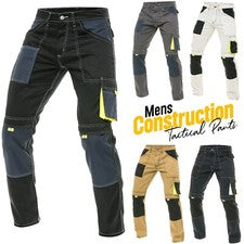 Pantalones de construcción tácticos de campo Cordura pantalones de trabajo de seguridad para hombre